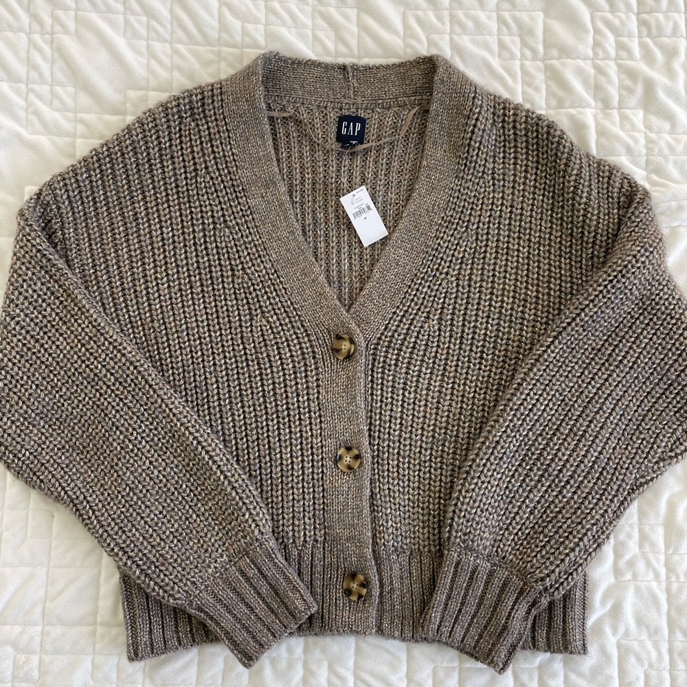 GAP 10% wool woven cardigan